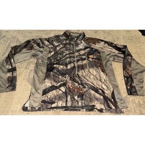 Russell Outdoors APX Camo Pullover Jacket Windbreaker Mens Scent Stop Sz Large